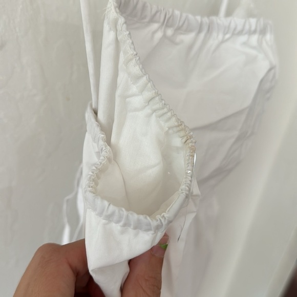 Madewell Embroidered White Tank Eyelet Midi Dress Poplin Size 2 - Picture 7 of 11